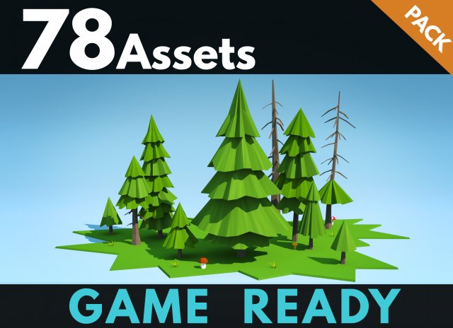 trees pack Modello 3D .c4d .max .obj .3ds .fbx .stl .blend 