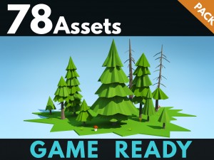 trees pack 3Dモデル