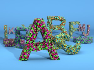 low poly alphabet and numbers 3D 模型