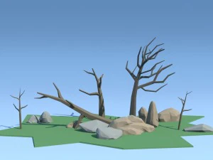 alberi morti Modello 3D