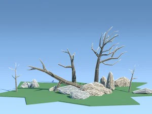 alberi morti Modello 3D