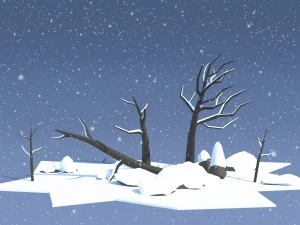 alberi morti Modello 3D