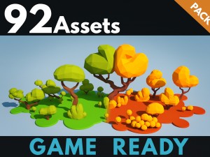 trees and bushes Modelo 3D