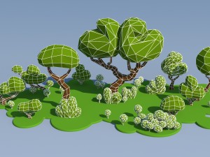 trees and bushes 3D Модель