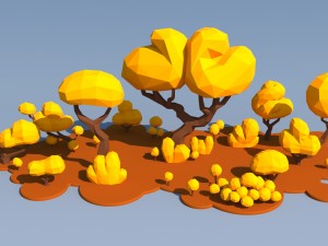trees and bushes 3D Модель