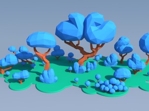 trees and bushes 3D Модель