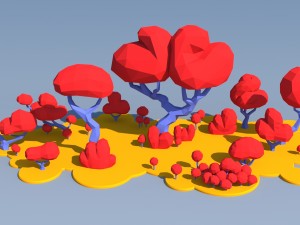 trees and bushes 3D Модель
