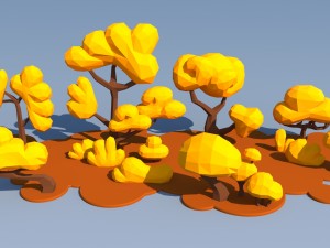trees and bushes 3D Модель