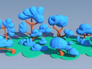 trees and bushes 3D Модель