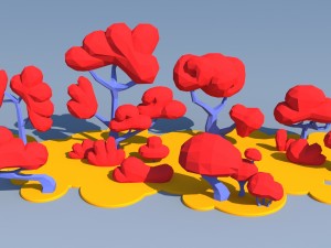 trees and bushes 3D Модель