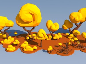 trees and bushes 3D Модель