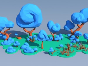 trees and bushes 3D Модель