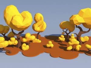 trees and bushes 3D Модель