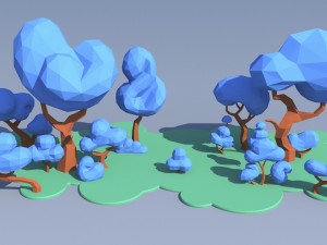 trees and bushes 3D Модель