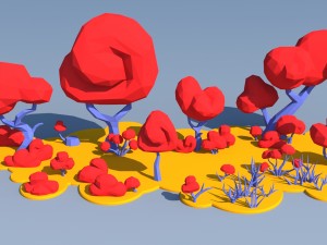 trees and bushes 3D Модель