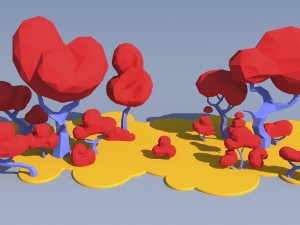 trees and bushes 3D Модель