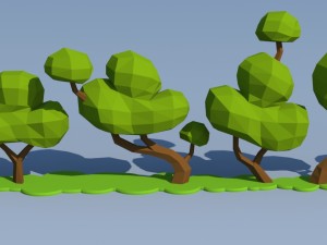 trees and bushes 3D Модель