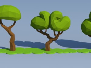 trees and bushes 3D Модель