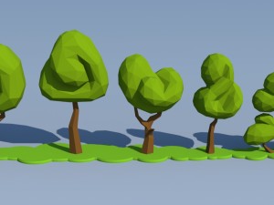 trees and bushes 3D Модель