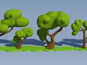 trees and bushes 3D Модель