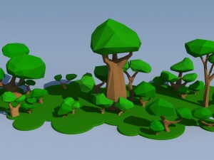 trees and bushes pack - 02 3D Model