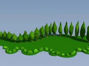 trees and bushes pack - 02 3D Model