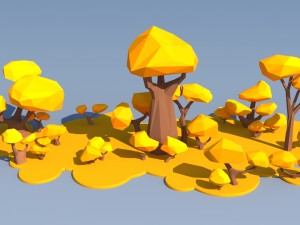 trees and bushes pack - 02 3D Model