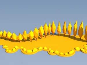 trees and bushes pack - 02 3D Model