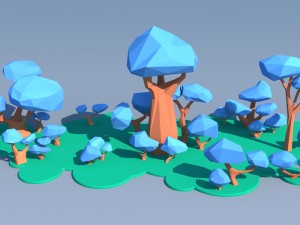 trees and bushes pack - 02 3D Model