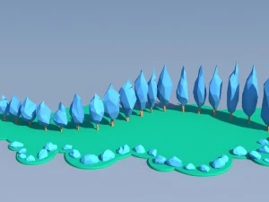 trees and bushes pack - 02 3D Model