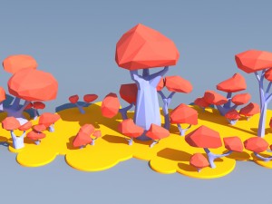 trees and bushes pack - 02 3D Model
