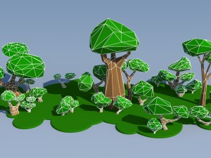trees and bushes pack - 02 3D Model
