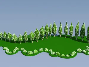 trees and bushes pack - 02 3D Model