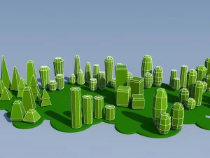 trees and bushes pack - 02 3D Model