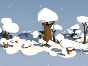 trees and bushes pack - 02 3D Model