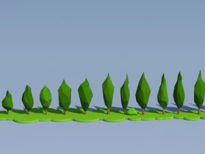 trees and bushes pack - 02 3D Model
