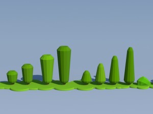 trees and bushes pack - 02 3D Model