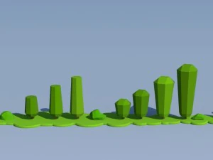 trees and bushes pack - 02 3D Model
