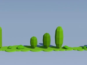 trees and bushes pack - 02 3D Model