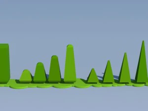 trees and bushes pack - 02 3D Model