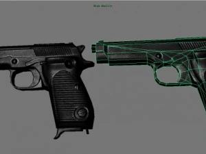 berretta lowrez model with normalmap 3D Model