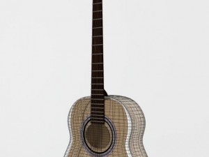 steel string guitar 3D Model