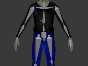 rigged boned zombie man 3D Model