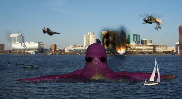 giant octopus Model 3D .c4d .max .obj .3ds .fbx .stl .blend 