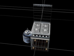 old gas stove Modelo 3D