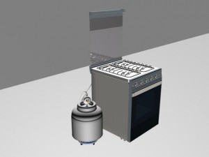old gas stove Modelo 3D