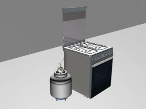 old gas stove 3D Model
