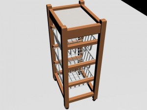 little kitchen cabinet 3D Model