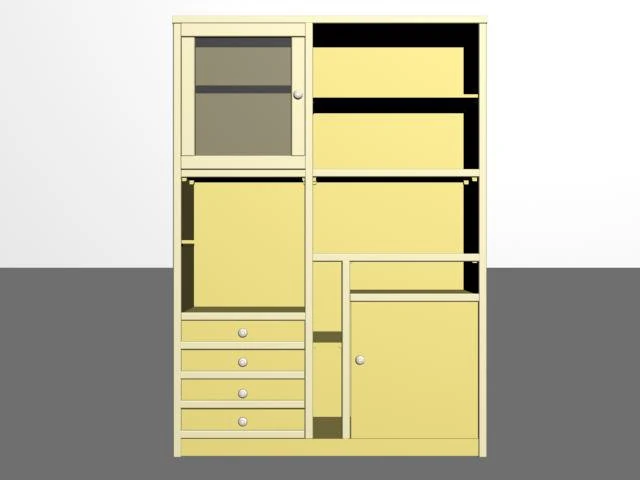 big cabinet 3D Model .c4d .max .obj .3ds .fbx .stl .blend 