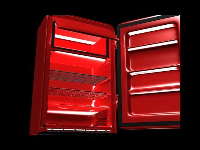Alter K&uuml;hlschrank 3D Modell .c4d .max .obj .3ds .fbx .stl .blend 